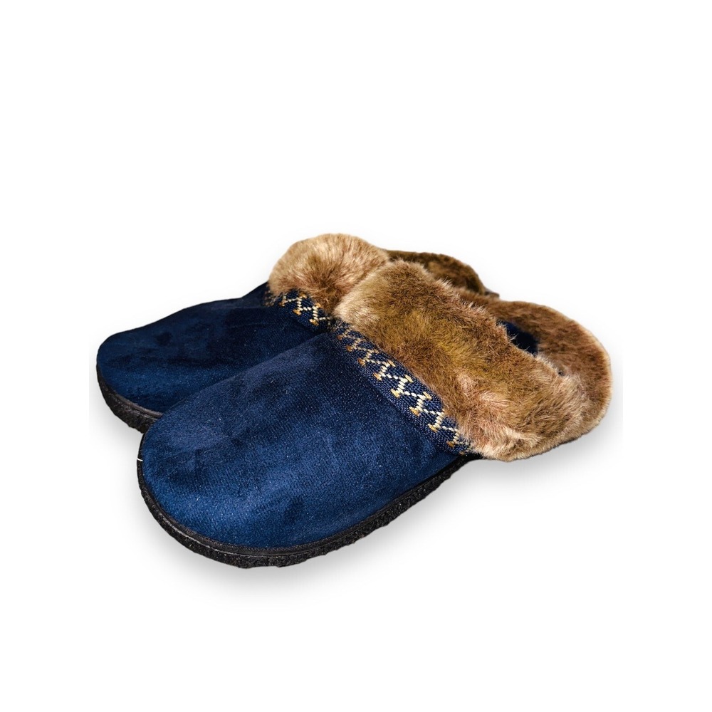 C4 Isotoner Women's Smartzone Gel Comfort Technology Slippers Blue Size 7.5 8
